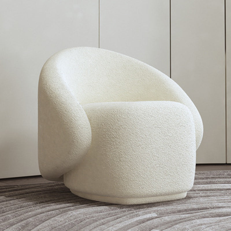 Contemporary Curved Sofa in Beige for Apartment 28.35" High Sofa