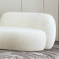 Contemporary Curved Sofa in Beige for Apartment 28.35" High Sofa