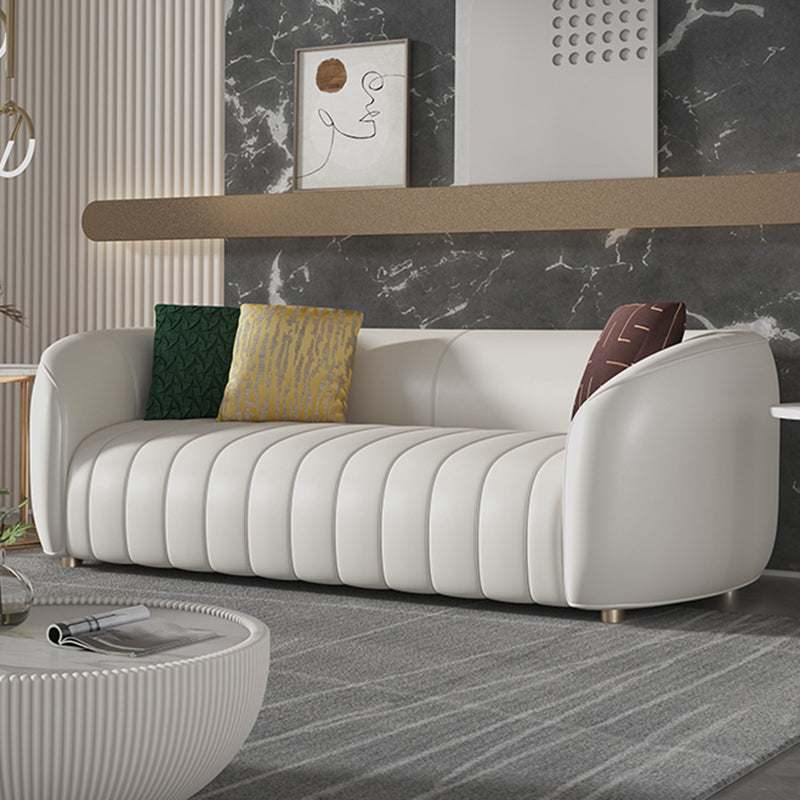22.83" Wide Tuxedo Arm Sofa White Standard Sofa for Living Room Clearhalo 'furn' 'furn_sofas' 'Furniture' 'Living Room Furniture' 'Sofa' 'sofas' 5628578