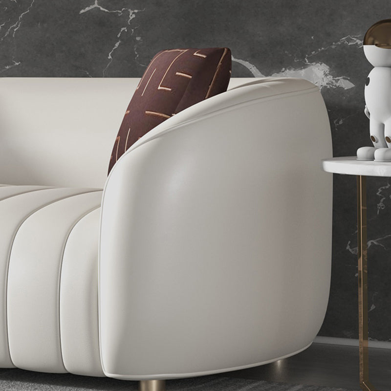 22.83" Wide Tuxedo Arm Sofa White Standard Sofa for Living Room Clearhalo 'furn' 'furn_sofas' 'Furniture' 'Living Room Furniture' 'Sofa' 'sofas' 5628584