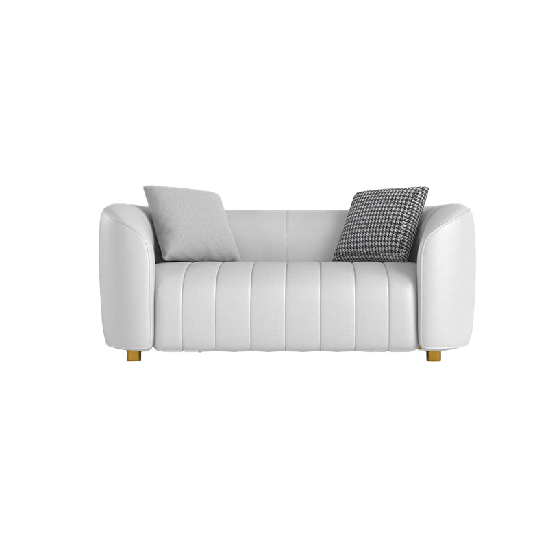 22.83" Wide Tuxedo Arm Sofa White Standard Sofa for Living Room 65"L x 33.5"W x 27.6"H Clearhalo 'furn' 'furn_sofas' 'Furniture' 'Living Room Furniture' 'Sofa' 'sofas' 5628587
