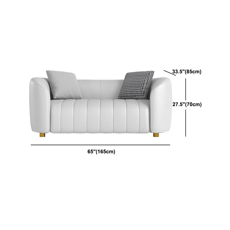 22.83" Wide Tuxedo Arm Sofa White Standard Sofa for Living Room Clearhalo 'furn' 'furn_sofas' 'Furniture' 'Living Room Furniture' 'Sofa' 'sofas' 5628591