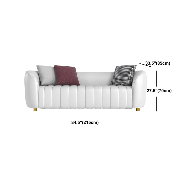 22.83" Wide Tuxedo Arm Sofa White Standard Sofa for Living Room Clearhalo 'furn' 'furn_sofas' 'Furniture' 'Living Room Furniture' 'Sofa' 'sofas' 5628592