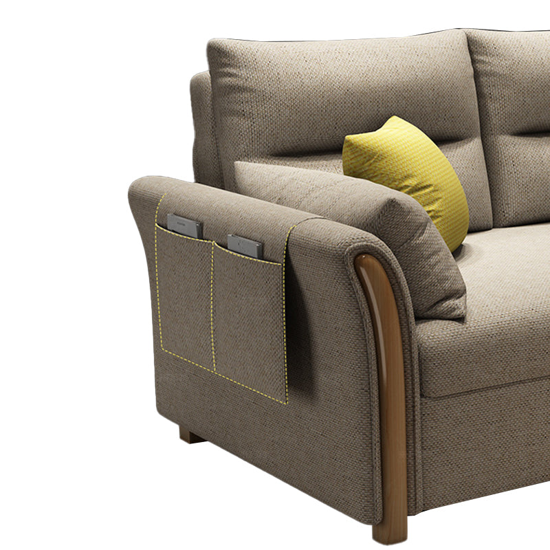 アパート用の保管装置付きソファベッドの現代枕バックソファベッド