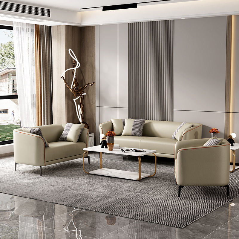 25,59 "d x 25,59" h divano in pelle finto smoking braccio retro