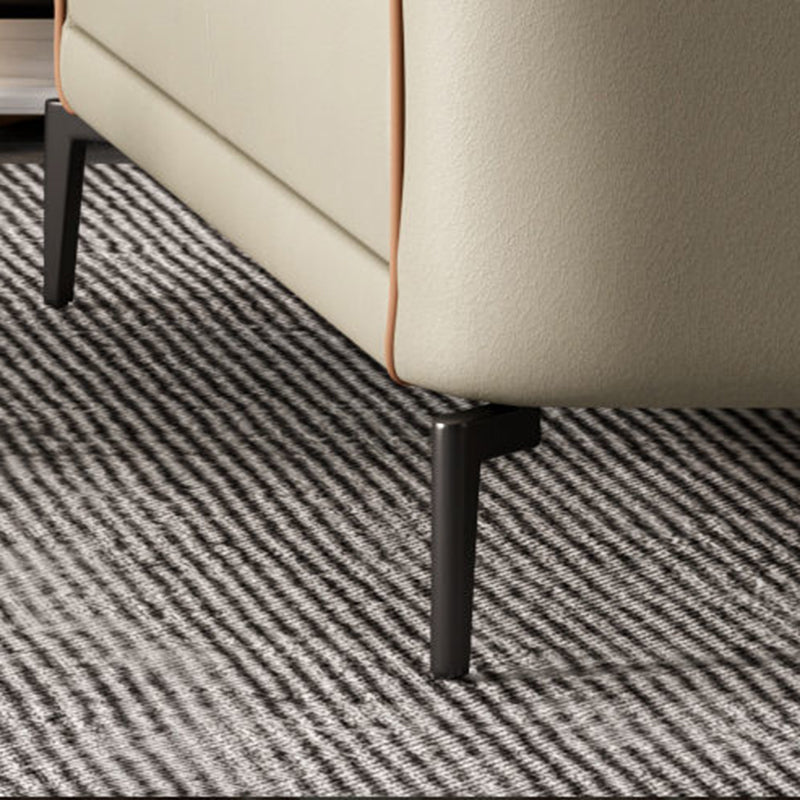 25,59 "d x 25,59" h divano in pelle finto smoking braccio retro