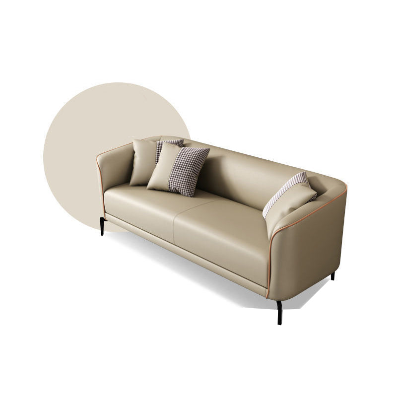 25,59 "d x 25,59" h divano in pelle finto smoking braccio retro