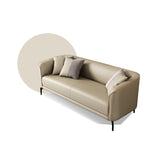 25.59 "D x 25.59" H Sofá de cuero Faux Brazo de esmoquin apretado