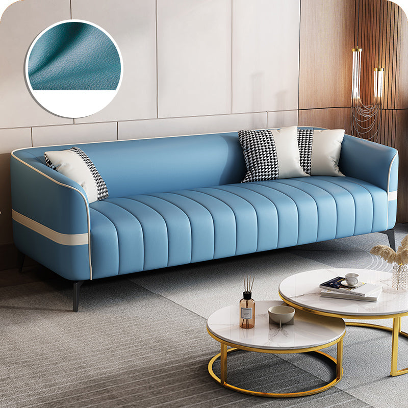 Contemporain 25,6 "H Faux Tuxedo bras SOFA pour le salon