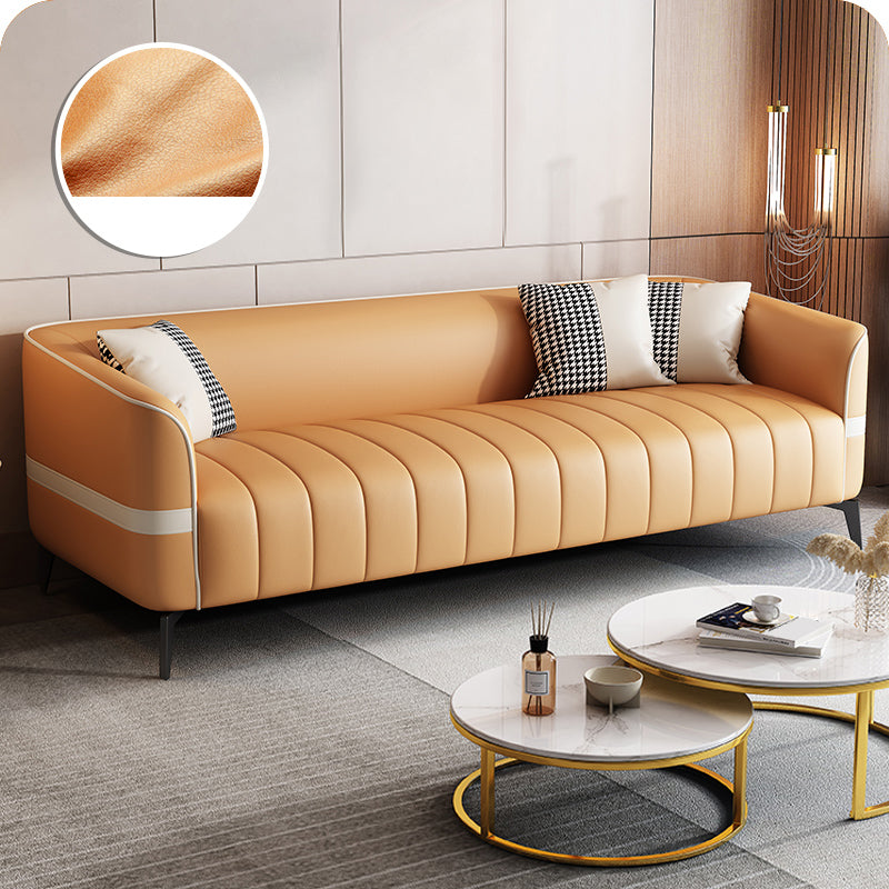 Contemporain 25,6 "H Faux Tuxedo bras SOFA pour le salon