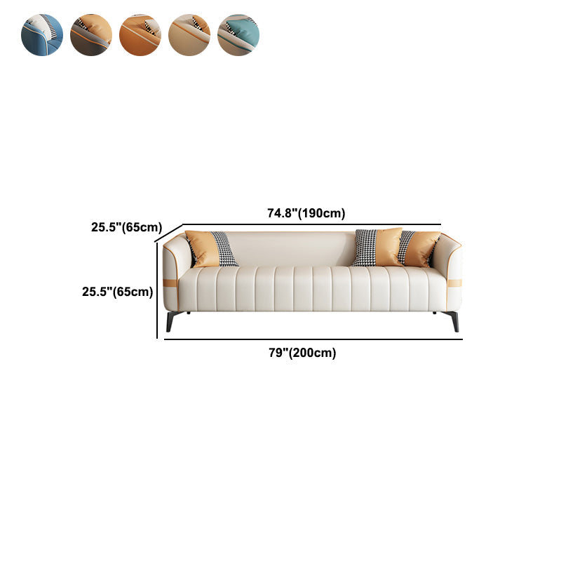Contemporain 25,6 "H Faux Tuxedo bras SOFA pour le salon