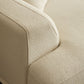 Modern White Upholstery with Built-in Armrest and Cushioned Suede Back