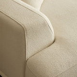 Moderne witte bekleding met ingebouwde armleuning en kussens Suede terug