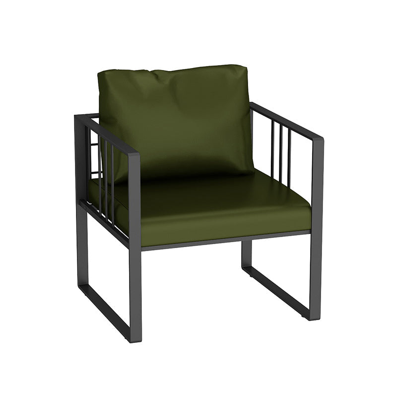 25,59 "H faux cuir carré canapé de bras carré contemporain canapé standard