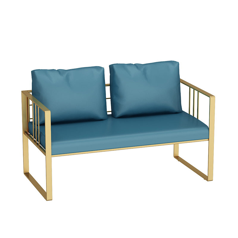 25,59 "H faux cuir carré canapé de bras carré contemporain canapé standard