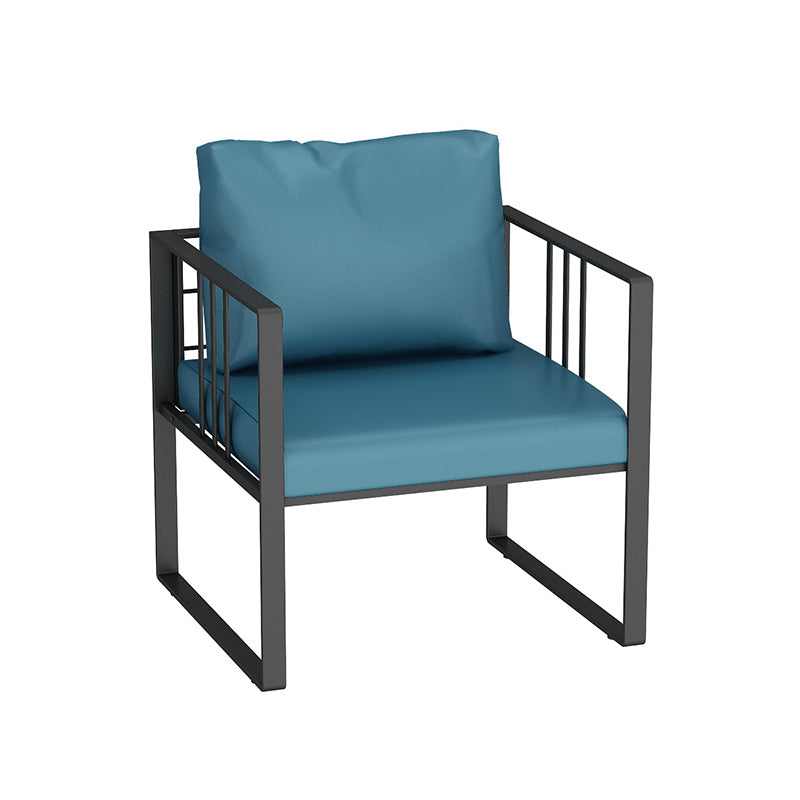 25,59 "H faux cuir carré canapé de bras carré contemporain canapé standard