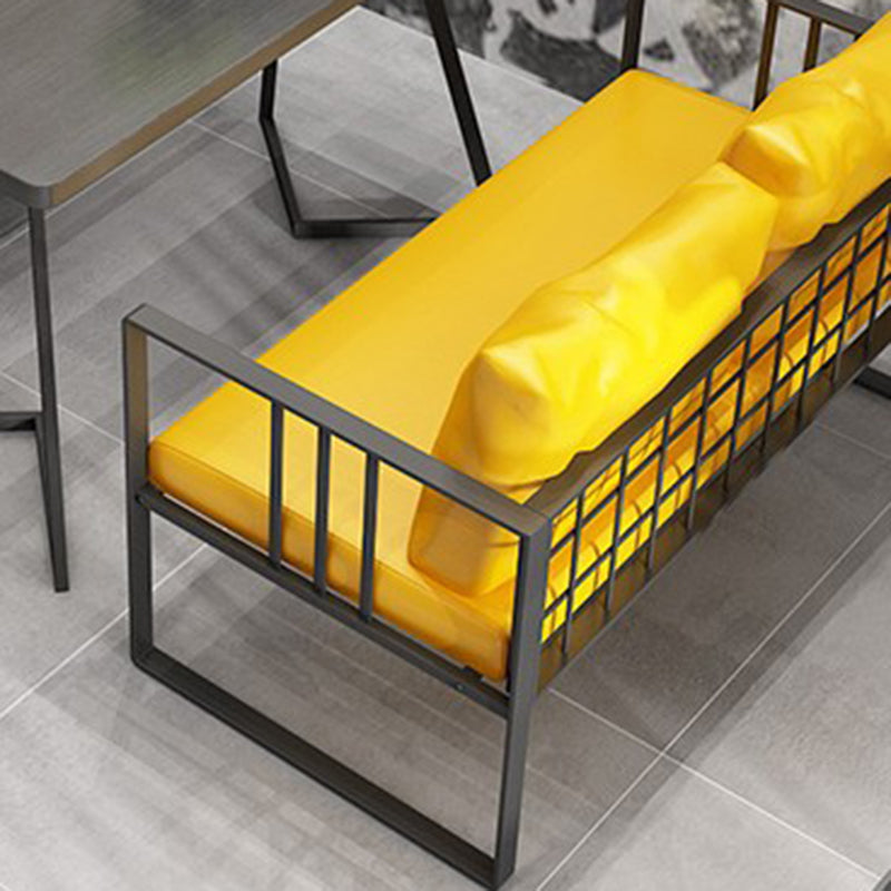 25,59 "H faux cuir carré canapé de bras carré contemporain canapé standard