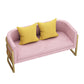 24.40" W x 29.52" H Velvet Tuxedo Arm Sofa Contemporary Standard Sofa 55"L x 24"W x 29.5"H Pink Clearhalo 'furn' 'furn_sofas' 'Furniture' 'Living Room Furniture' 'Sofa' 'sofas' 5628876