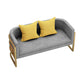 24.40" W x 29.52" H Velvet Tuxedo Arm Sofa Contemporary Standard Sofa 55"L x 24"W x 29.5"H Grey Clearhalo 'furn' 'furn_sofas' 'Furniture' 'Living Room Furniture' 'Sofa' 'sofas' 5628877