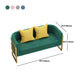 24.40" W x 29.52" H Velvet Tuxedo Arm Sofa Contemporary Standard Sofa Clearhalo 'furn' 'furn_sofas' 'Furniture' 'Living Room Furniture' 'Sofa' 'sofas' 5628898