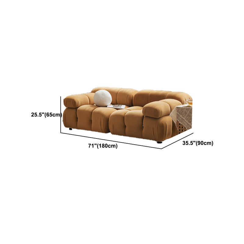 Modern Style Sofa Low Back Padded with Sponge Cushions Sofa Bed Clearhalo 'furn' 'furn_sofas' 'Furniture' 'Living Room Furniture' 'Sofa' 'sofas' 5628912