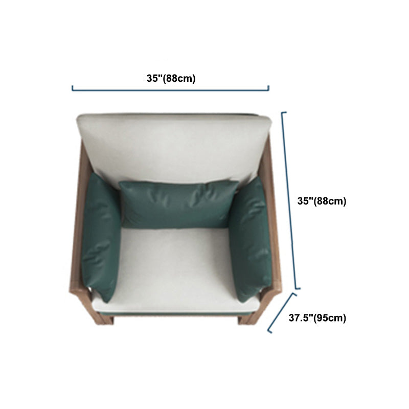 Sofá y chaise del cojín de brazo cuadrado de lino estacionado contemporáneo