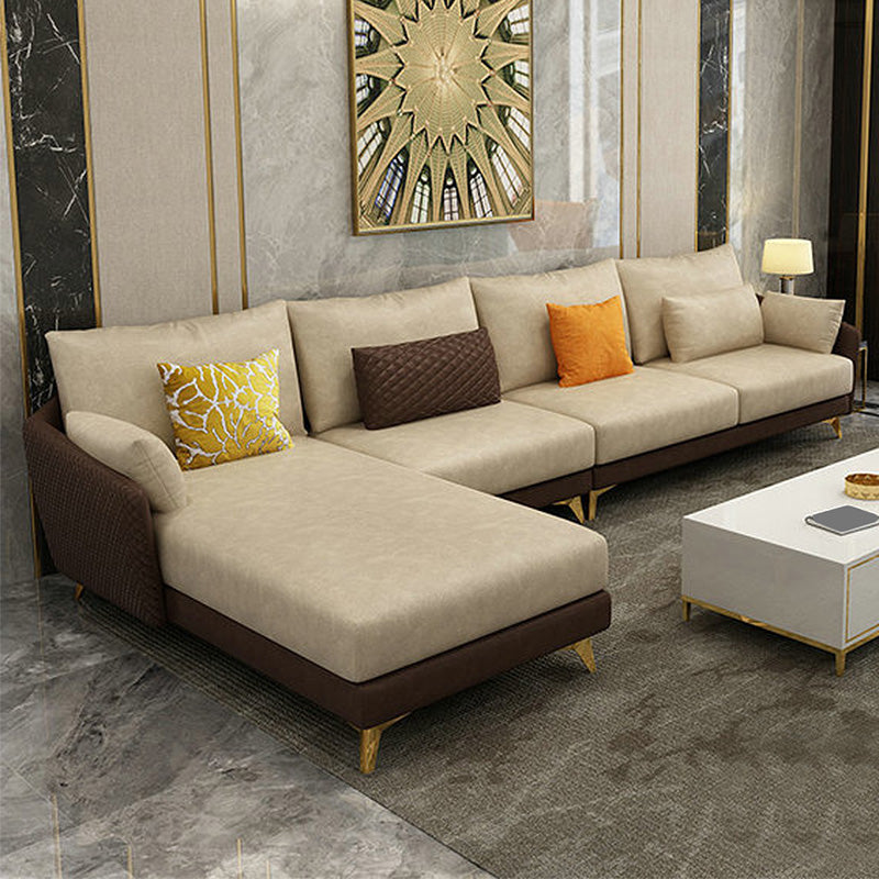 Divano resistente alle macchie modernismo e chaise in vetro a 4 posti