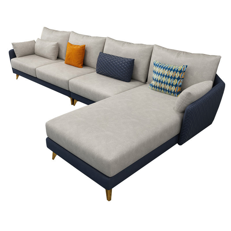 Divano resistente alle macchie modernismo e chaise in vetro a 4 posti