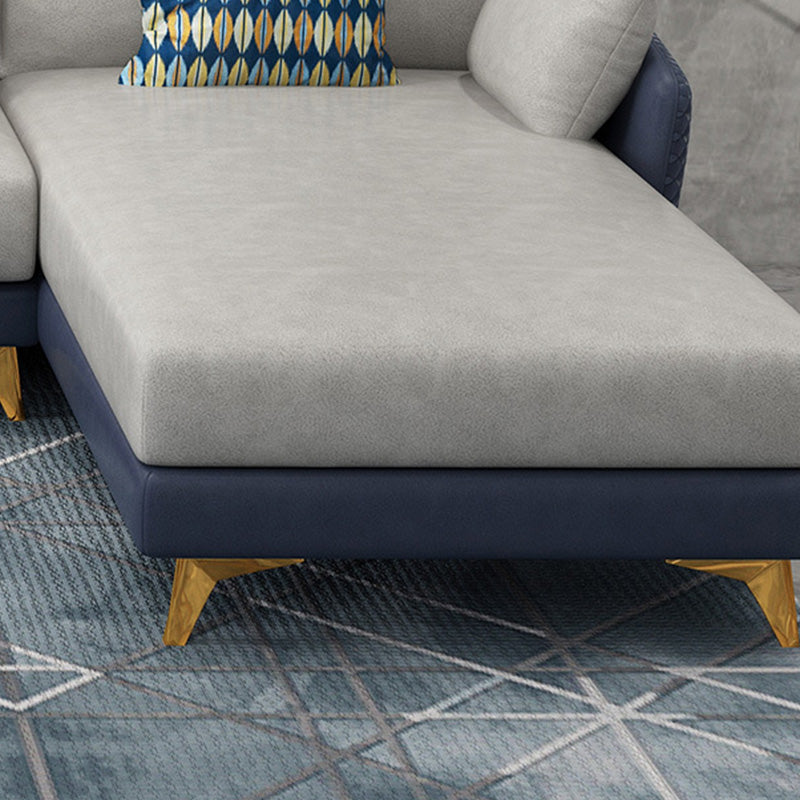 Divano resistente alle macchie modernismo e chaise in vetro a 4 posti