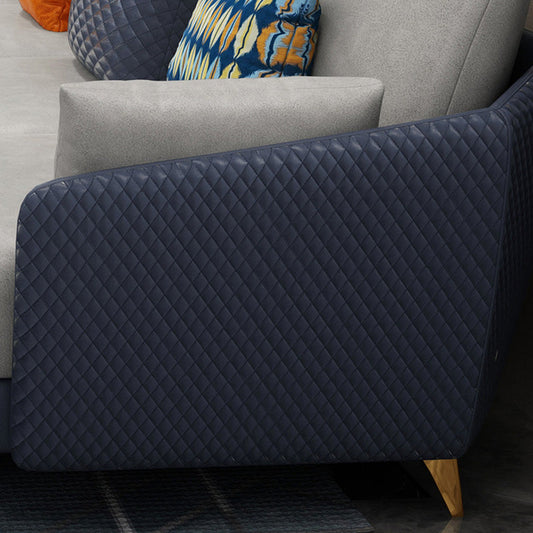 Divano resistente alle macchie modernismo e chaise in vetro a 4 posti