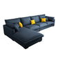 127.95" L Contemporary Sectional Blue Square Arm Sectional for Living Room