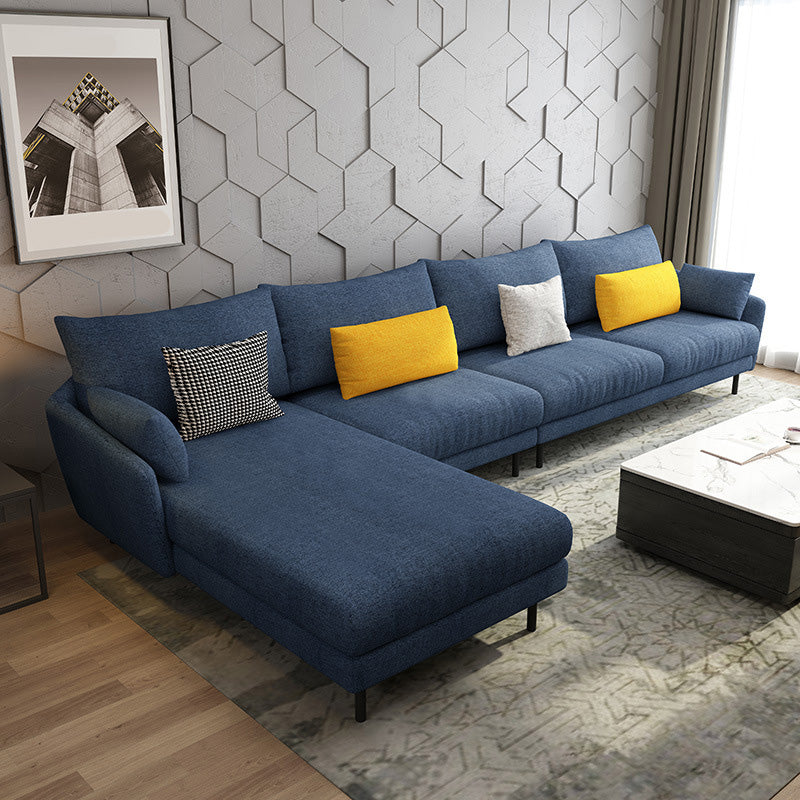 Divano e chaise in tessuto in stile moderno 141,73 "W quadrato sezionale