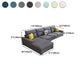 Modern 3-seater Fabric/Faux Leather Sectional Flared Arm Sofa & Chaise Clearhalo 'furn' 'furn_sectionals' 'Furniture' 'Living Room Furniture' 'Sectionals' 5629102