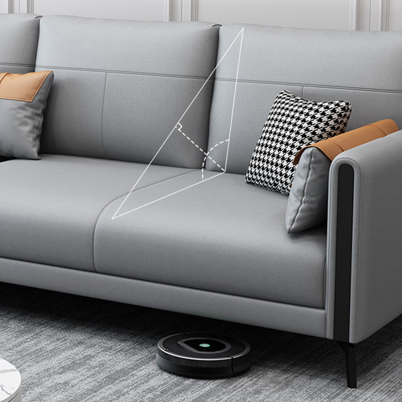 Living Room Sectionals 35" Faux leather Sectional Sofa,Contemporary