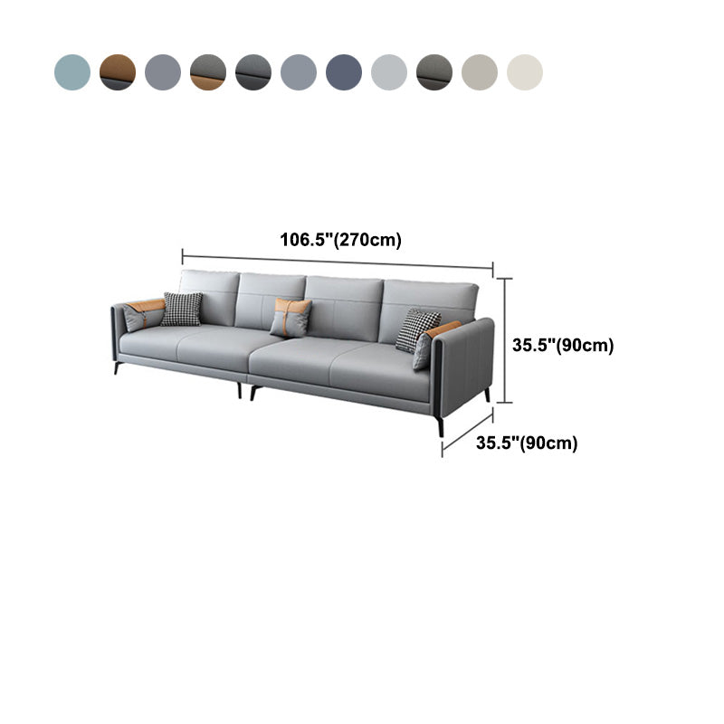 Living Room Sectionals 35" Faux leather Sectional Sofa,Contemporary