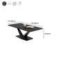 Glam 17.7" H Rectangle Slate Coffee Table Metal Abstract Cocktail Table Clearhalo 'Coffee & Accent Tables' 'Coffee Tables' 'coffee_tables' 'furn' 'furn_coffee_tables' 'Furniture' 'Living Room Furniture' 5629183