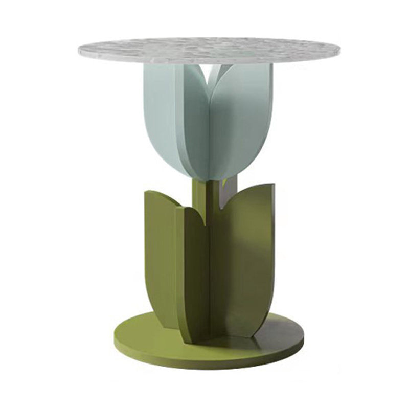 Round/free Shape Square Block Base Glass/solid Wood Table Modern Style Coffee Table