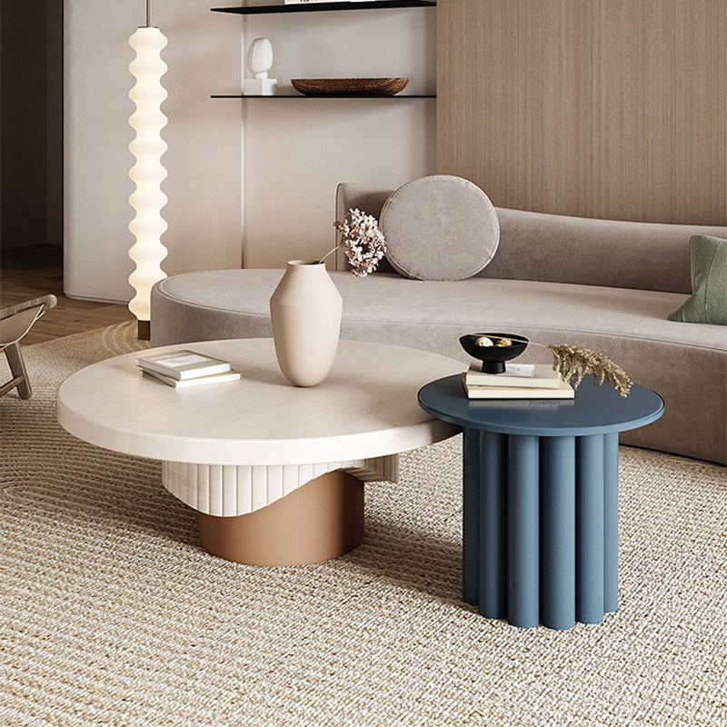 Tavolino da tavolino in legno rotondo scandinavo Tavolo da cocktail