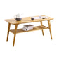 Scandinavian Rectangle Wood Coffee Table 4 Legs Cocktail Table with Shelf Clearhalo 'Coffee & Accent Tables' 'Coffee Tables' 'coffee_tables' 'furn' 'furn_coffee_tables' 'Furniture' 'Living Room Furniture' 5629468