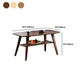 Scandinavian Rectangle Wood Coffee Table 4 Legs Cocktail Table with Shelf Clearhalo 'Coffee & Accent Tables' 'Coffee Tables' 'coffee_tables' 'furn' 'furn_coffee_tables' 'Furniture' 'Living Room Furniture' 5629481