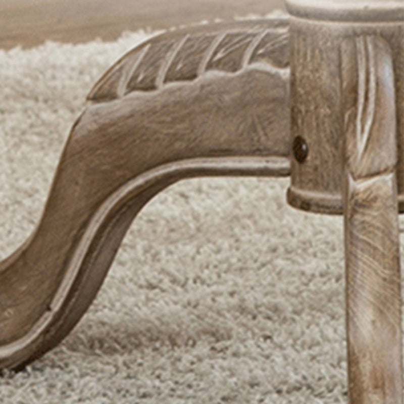 French Country Style Round Old Solid Wood Table 3 Legs Coffee Table