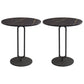 21.6" Tall Modern Round Slate Top Side Table Iron Pedestal End Table Black 2 Clearhalo 'Coffee & Accent Tables' 'End & Side Tables' 'end_side_tables' 'furn' 'furn_end_side_tables' 'Furniture' 'Living Room Furniture' 5630270