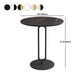 21.6" Tall Modern Round Slate Top Side Table Iron Pedestal End Table Clearhalo 'Coffee & Accent Tables' 'End & Side Tables' 'end_side_tables' 'furn' 'furn_end_side_tables' 'Furniture' 'Living Room Furniture' 5630277