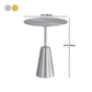 Mid-Century Metal Pedestal End Table Round Side End Table for Living Room