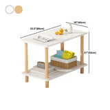 Modern Wooden 4 Legs End Table Rectangular Table with Storage