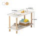 Modern Wooden 4 Legs End Table Rectangular Table with Storage