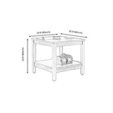 TABELLO DELLA TERDITÀ TRADIZIONE DEI LEGNO 4 gambe Tavolo laterale divano con scaffale per soggiorno