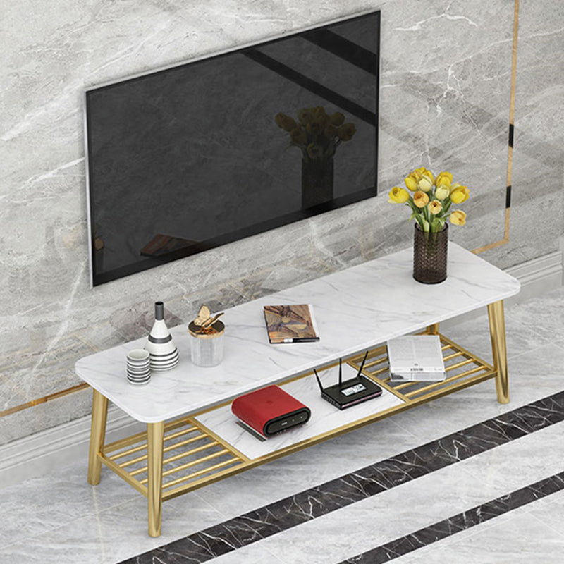 15,75 "W TV-Ständer Glamstil Open Storage TV-Konsole mit 2-Shelf für Wohnzimmer