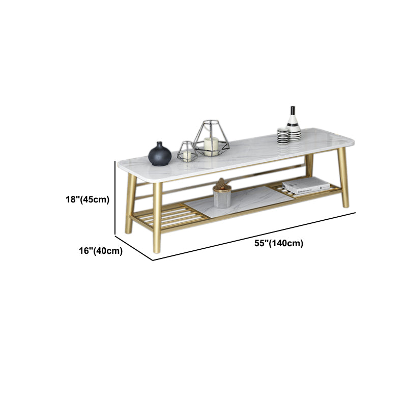 15,75 "W TV-Ständer Glamstil Open Storage TV-Konsole mit 2-Shelf für Wohnzimmer