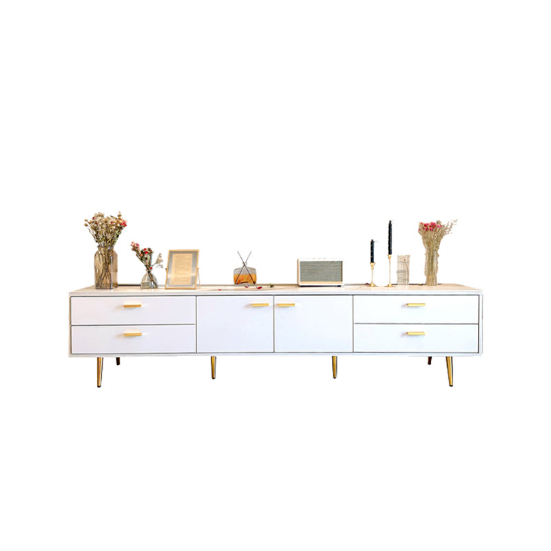 Sintered Stone Enclosed TV Storage Luxury TV Cabinet with Splayed Legs 94.5"L x 16"W x 18"H Clearhalo 'furn' 'furn_tv_stands_entertainment_centers' 'Furniture' 'Living Room Furniture' 'TV Stands & Entertainment Centers' 'TV Stands & Media Storage Furniture' 'tv_stands_entertainment_centers' 5630521